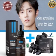 SKINCARE VIRAL PRIA!!! 2in1 Paket Skincare BPOM Hanasui Men Bright Active Serum Pemutih Kulit Wajah 