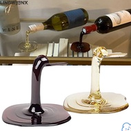 LINDW99NX Wine Bottle Stand, Display Your Favorite Wine ABS Spilled Wine Bottle Holder, Creative Uni