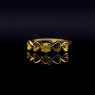 แหวนพลอยของแท้ พลอยบุษราคัมน้ำทองบางกะจะ(Yellow Sapphire) ตัวเรือนเงินแท้ 92.5% ชุบทองคำ ไซด์นิ้ว 56 หรือเบอร์ 8 US พลอยแท้จากประเทศไทย