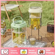 Jug Air Sejuk Berpaip Kapasiti Besar | Dispenser Minuman Peti Sejuk dengan Paip | Bekas Air Lemon & 