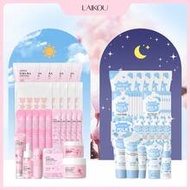 2 Set LAIKOU Cherry Blossom Milk Morning And Evening Set,Morning(Sakura Eye Serum 15ml+ Mud Mask 25g