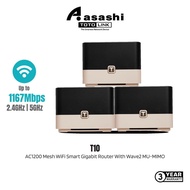 TOTOLINK T10 (3Pack) AC1200 Mesh WiFi Smart Gigabit Router With Wave2 MU-MIMO For UniFi(Support Unif