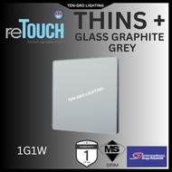 [READY STOCK-hot sale][FREE GIFT] reTouch Thins+ Glass Graphite Grey Smooth & Soft finishing Switch 