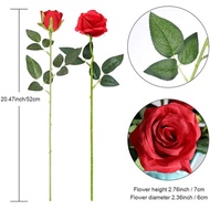 1PC Artificial Silk Flowers Realistic Roses Bouquet Long Stem for Home Wedding Decoration Party