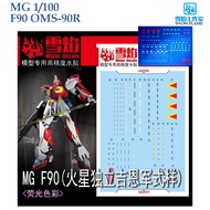 [SNOW FLAME]  MG135  MG 1/100 F90 OMS-90R GUNDAM WATER SLIDE DECAL [FLUORESCENT]