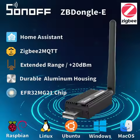 SONOFF ZBDongle-E Zigbee 3.0 Dongle Plus V2 Coordinator Gateway Hub for Home Assistant Zigbee2MQTT H