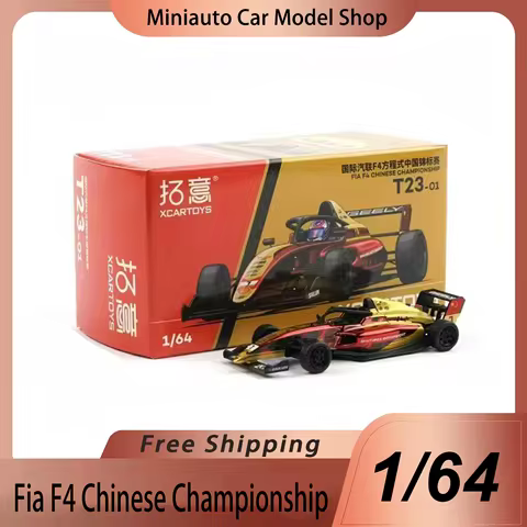 New In Stock Xcartoy 1:43 Fia F4 Chinese Championship Alloy Miniature Formula Racing T23-01 Die Cast