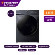 [จัดส่งพร้อมติดตั้ง] TOSHIBA เครื่องซักผ้าฝาหน้า Inverter 13 kg รุ่น TW-T21BU140UWT(MG) + ฐานรอง