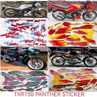 SUZUKI PANTHER TXR150 BODY COVER STICKER STRIPE COVER SET (3) (4) GREEN RED WHITE TXR 150