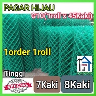 Tinggi 7feet/8feet Pagar Hijau P10
