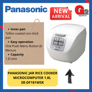 Panasonic Jar Rice Cooker Microcomputer 1.8L  SR-DF181WSK - Panasonic Warranty Malaysia
