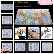 WUPEI47AD Resin Mould Transparent Crystal Dropping Glue Keychain Mold