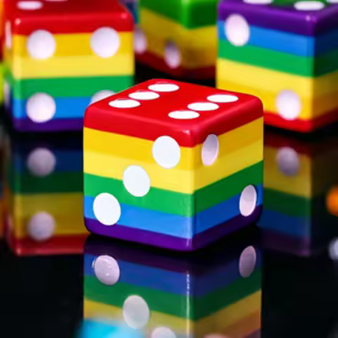 CANDYPIXEL 12Pcs Rainbow D6 Dice Set, suitable for table games, board games RPG、DND、 Party discounts
