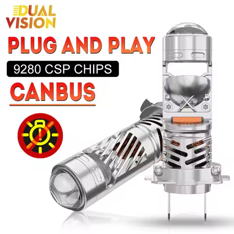 2PC H7 Led Projector Car Headlight Bulbs Lens Canbus High-Power CSP Chip Turbo Led H7 H4 H8 H9 H11 D