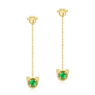 14K Real Gold Tassel Earrings Long Women's Earrings