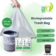 BIO Biodegradable Trash Bags - 19"x19" White