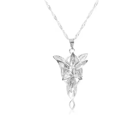 Movie The Lord Arwen Evenstar Necklace Elf Princess Arwen Twilight Star Crystal Pendant Necklaces fo