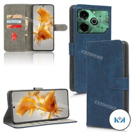 KK Tecno POVA 6 Pro 5G 2024 Flip Matte Leather Casing For Tecno Pova6Pro 6Pro Pova 6 5 Pro Pova6Pro 