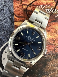 🌈🌈新返貨啦🌈🌈Vintage Rolex Air-King 14000M 💙原裝藍面369字 🩶連原裝Rolex 78350鋼帶 💙34mm 淨錶 狀態一流  🖤VU3135（廣華街店）