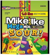 MIKE AND IKE. Mike E Ike, Mega Mix Sour, 28.8 Ounces