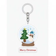 Christmas snow globe keychain