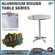 Aluminium Big Besar Round Table Garden Table Bulat Meja Relax Meja Coffee Cafe Table Meja Cafe