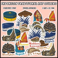 [1 pack] Traditional Indonesian Hat Stickers Suitable for souvenirs scrapbook/ - ddu-du sticker