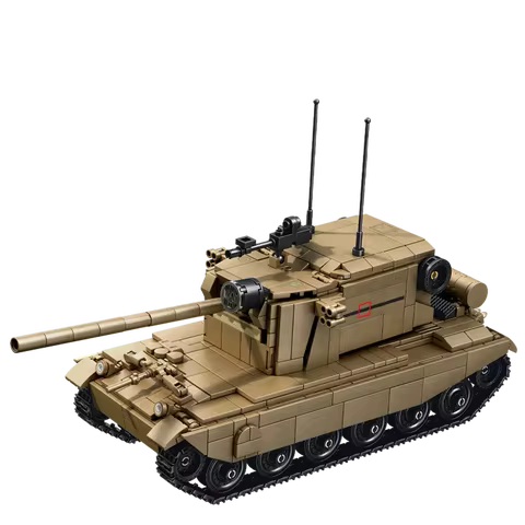 World War Army Military Soldiers FV4005 Tank Destroyer Assemble Building Blocks Bricks Detailed Educ