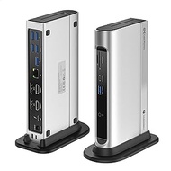 [Intel Certified] Cable Matters 40 Gbps 14-in-1 Thunderbolt 3 Dock with Dual 4K 60Hz DisplayPort or HDMI, 100w Charging, Gigabit Ethernet, Compatible with USB 4 / Thunderbolt 4 for MacBook Pro, Dell