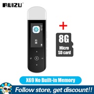 RUIZU เครื่องเล่น MP3 X69 2 In 1 U ดิสก์พร้อมคลิปด้านหลังไม่มีหน่วยความจำบลูทูธ5.0กีฬามัลติฟังก์ชั่น