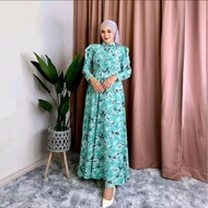 "INAYA DRESS"Corak FLOWY'  Fabric Georgette 3D print