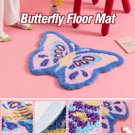 Ins Dopamine Butterfly Carpet Decor Living Room Sofa Bedroom Bed Rug Home Decor