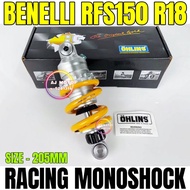 BENELLI RFS150 R18i R18 RACING MONOSHOCK ADJUSTABLE 205MM RFS-150 ABSORBER GANTUNG MONO AJI YSS KYB 