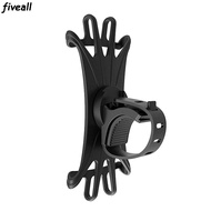 Fiveall Bicycle Mobile Phone Holder Rotating Silicone Phone Holder For 4.0-6.0" Phone