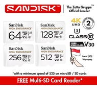 SanDisk High Endurance microSD Card with Adapter(CCTV/Car Dash Cam) 64GB 128GB 256GB 512GB QQNR TZG