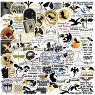 100Pcs Fourth Wing Stickers Fourth Wing Merch Fourth Wing Series Gifts Cartoon Fourth Wing Decor Vin