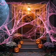 MXMUSTY Spider Cobwebs, Stretchable Elastic Spider Silk Web, Horror Atmosphere Pink Gothic Creepy Fa