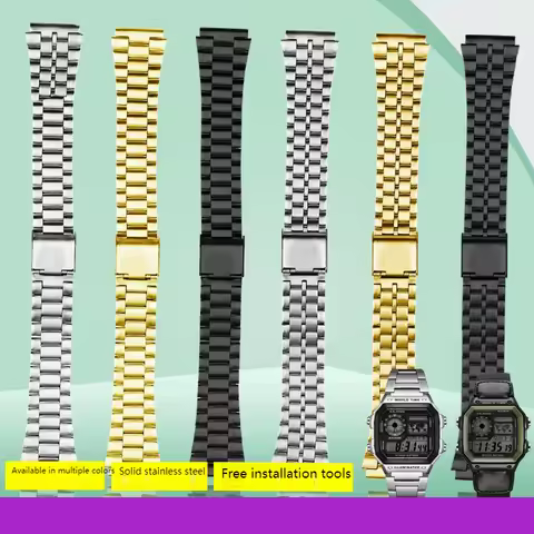 For Casio Watch AE1200/ae1300/AE1000 AQ-230 W-218 LA680 Men's Fashion Business Stainless Steel Watch