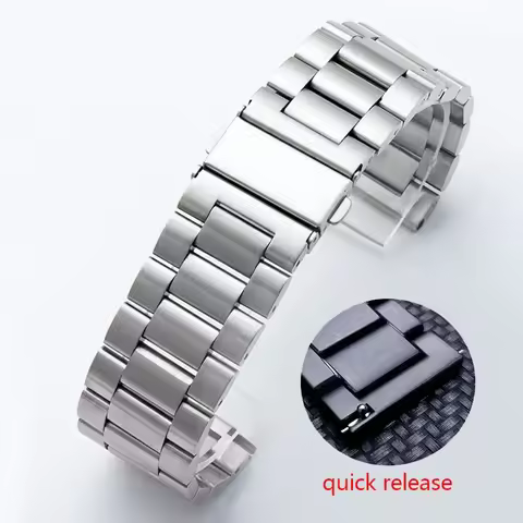 Titanium Alloy Watchband for Rolex Stainless Steel Buckle Bracelet for Seiko Smartwatches 20mm 22mm 