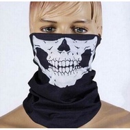 Magic Scarf Seamless Veil Outdoor Sport Cycling Pirate Half Face Skull Face Shield (Color: Black)