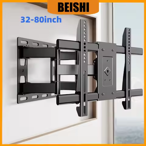 Full Motion TV Wall Mount Bracket For 32"-80" Articulating 6 Arms TV Wall Mount Full Motion Tilt Bra