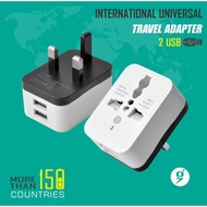 International Universal Travel Adapter 2 USB UK Travel Adapter/ TYPE G With Dual USB Port USB Charge