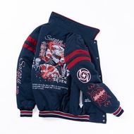 Varsity Jacket Exlusive Blackseven | Jujutsu Kaisen Gojo Satoru - Full Cotton