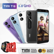 TIMI T18 (6+128GB) โทรศัพท์มือถือ Android 13 จอใหญ่ 6.8 นิ้ว (เล่นได้ 2 หน้าจอ) แบตเตอรี่ 5500mAh กล