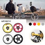【Fast Ship】 Folding Bike Easy Wheel Bicycle Bearing Double Wheel Rear Triangle Shelf Modified Refit Wheels for Brompton Folding Bicycle Accessories