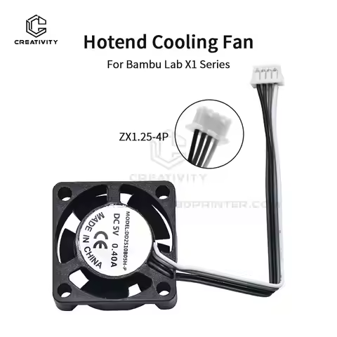 P1P Thermistor P1S Ceramic Cartridge Heater 2510 5V Cooling Fan For X1 X1-Carbon P1S P1P 3D Printer 