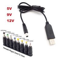สายชาร์จ USB เป็น DC อเนกประสงค์,สายไฟหัวแจ็ค USB เป็น DC อะแดปเตอร์ต่อปลั๊กสายไฟสำหรับเราเตอร์พัดลม