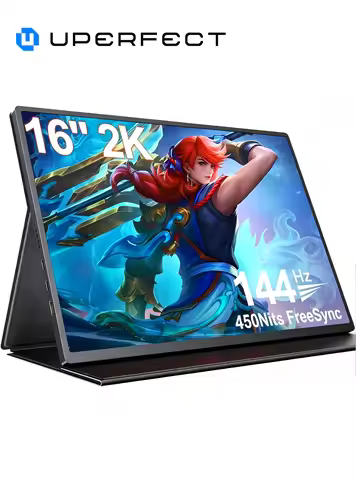 UPERFECT 2K 144Hz Portable Gaming Monitor 16" 2560*1600 QHD 450Nits 100%DCI-P3 IPS Display With HDMI