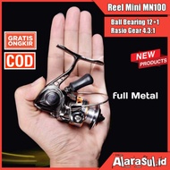 Mini Fishing Reel Ratio Mini Fishing Reel Mini Spinning Fishing Reel 4.3:1 Gear Ratio - MN100