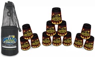 Speed Stacks Set of 12 Competition 4" Black Flame Cups with Carrying Bag
